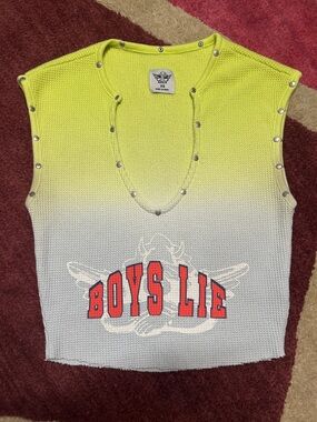 Boys Lie Fool Me Once Tank Top Size XS